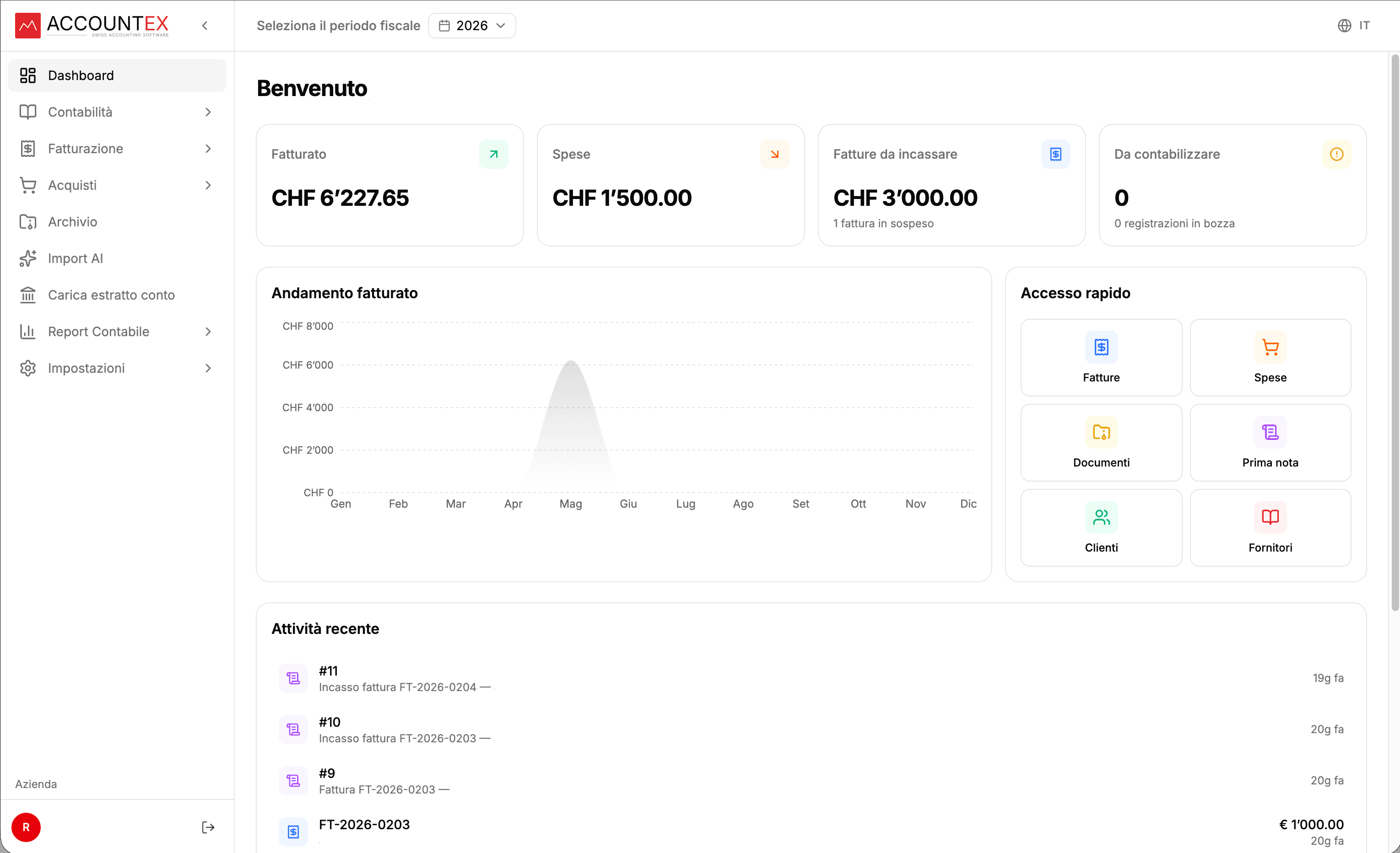 Accountex — contabilità svizzera con AI